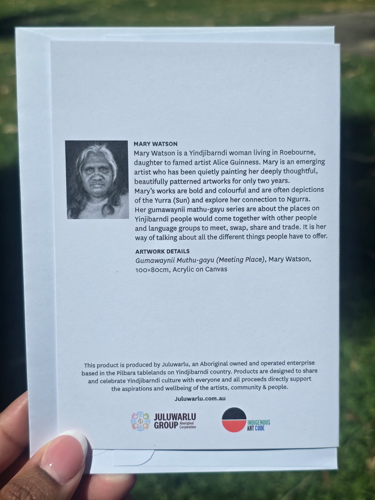 Gumawaynii Muthu-gayu (Meeting Place) - Pale Greeting Card