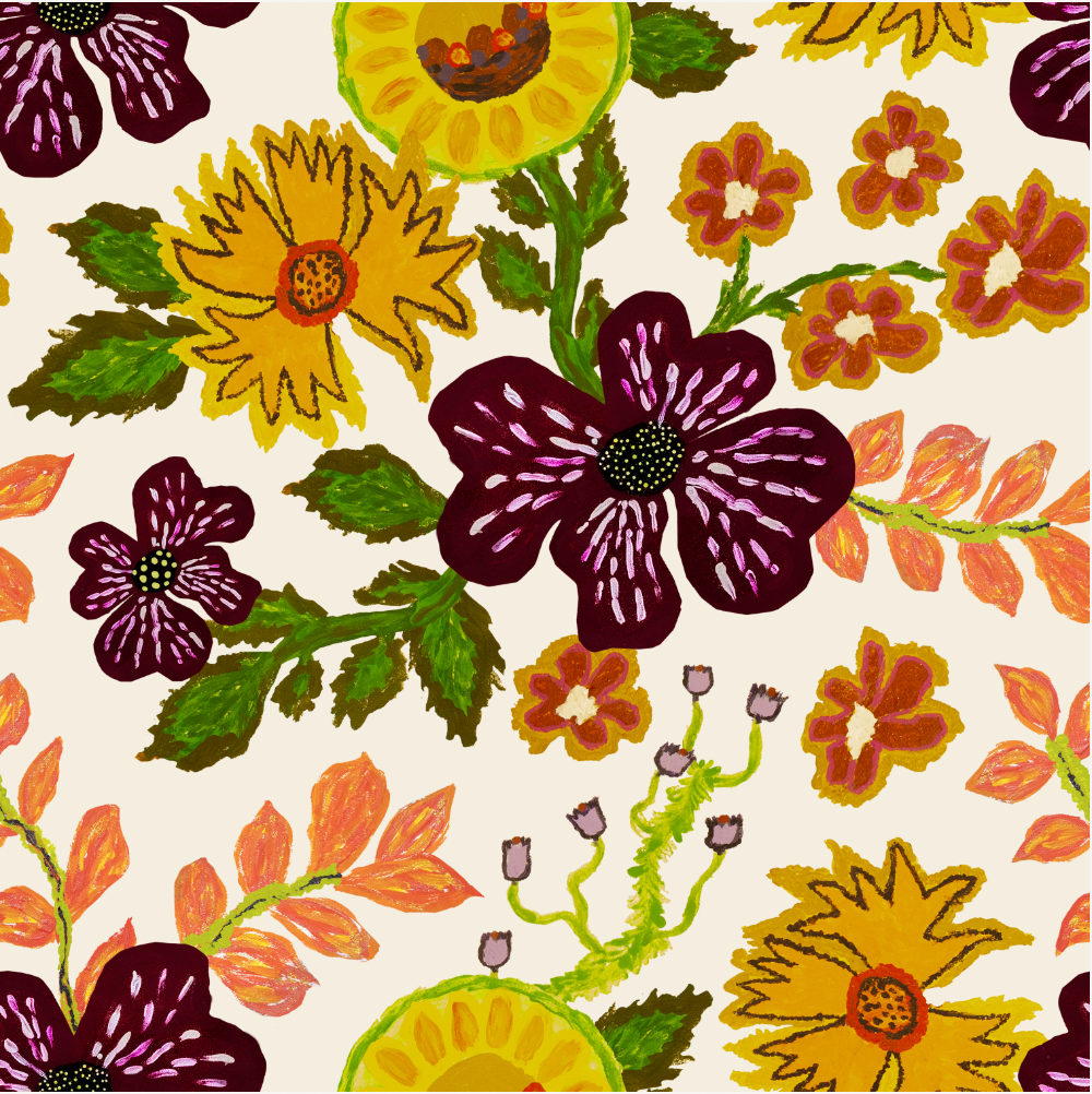 Native Flowers and Fruits - Fabric by the Metre 2m length)