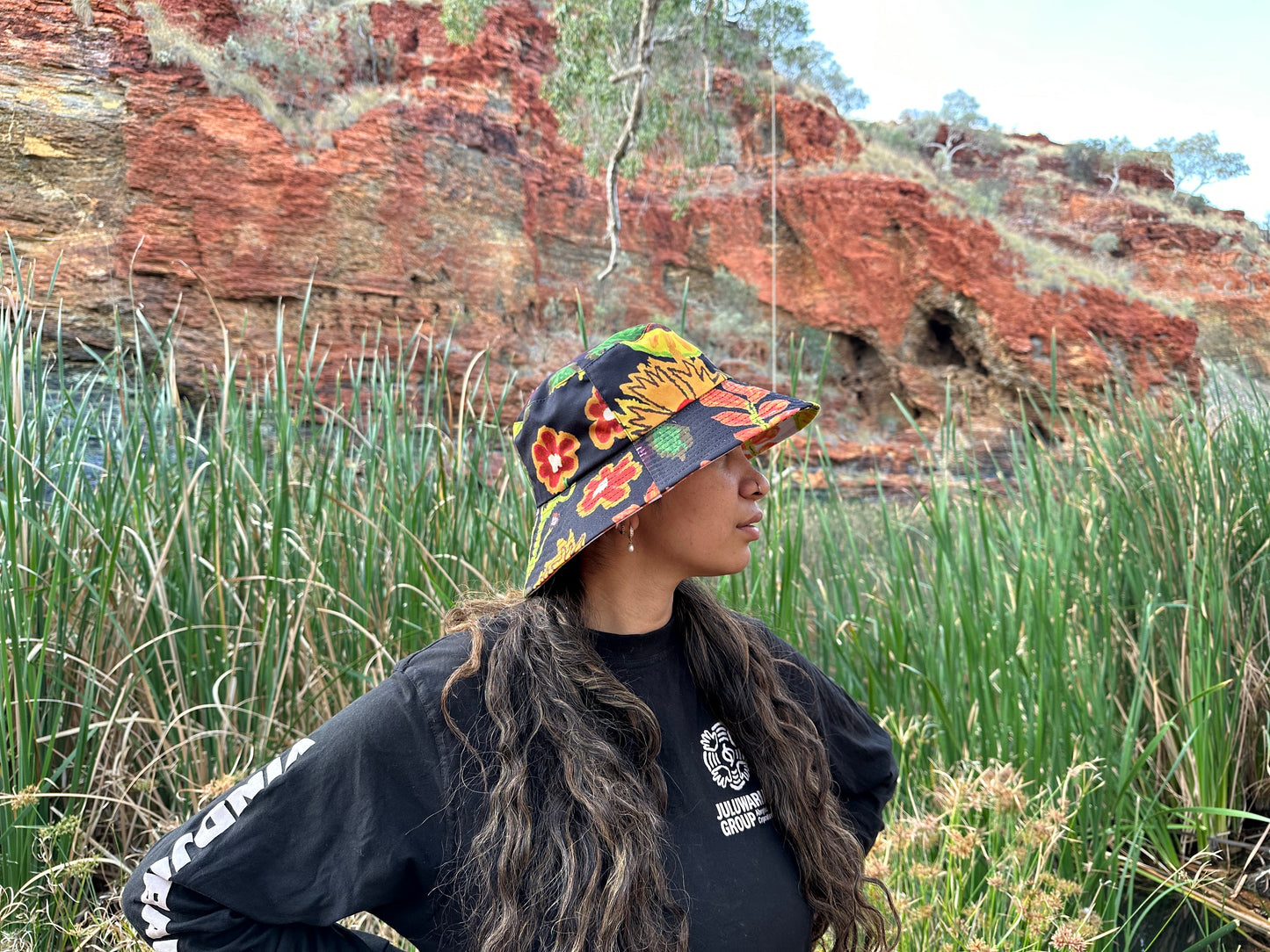 Native Flowers Reversible Bucket Hat