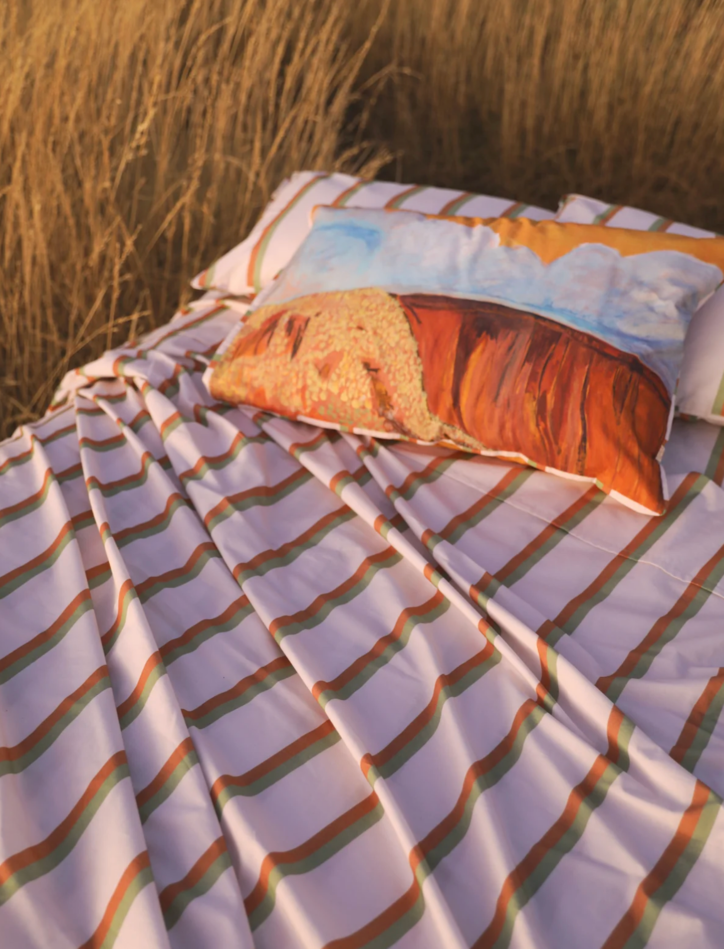 Organic Cotton Pillowcase - Yellow Sky