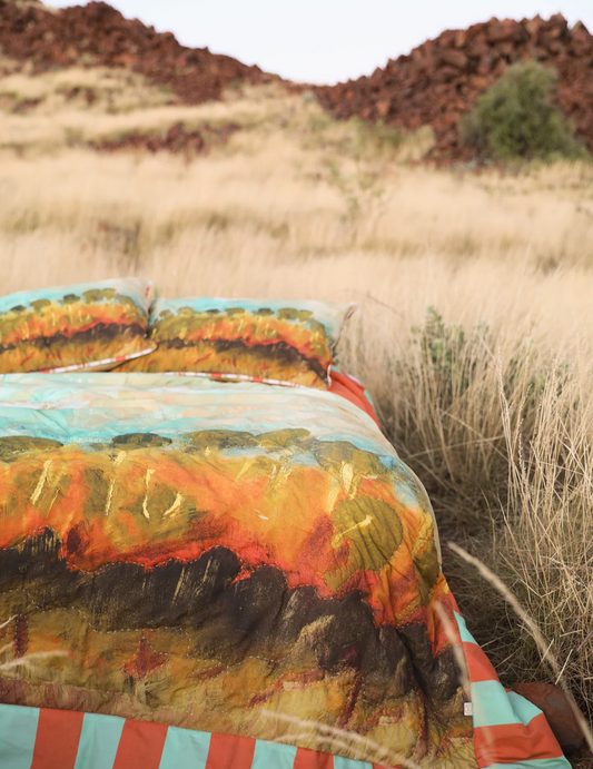 Organic Cotton Kantha Quilt - Cloud Sky