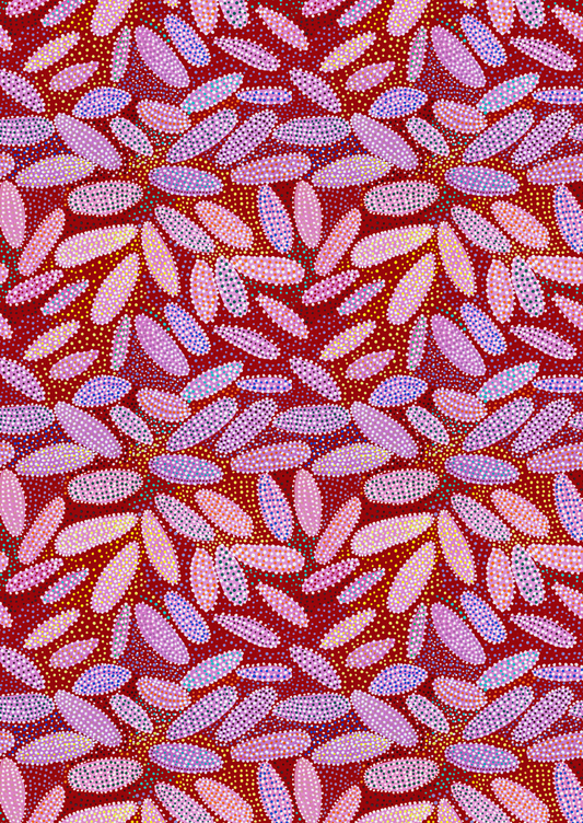 Seedpods Wrapping Paper (Moody Pink)